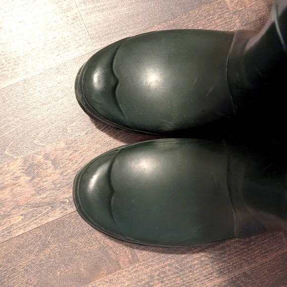 Hunter Original Short Boots Dark Green Size US 7/8 EU 38 - Picture 10 of 11
